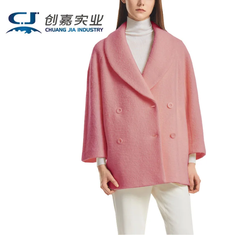 

High-end Sheep Wool Autumn Winter Coat Folding Color Cashmere Large Lapel Short Coat Soft Comfortable and Warm Women's Clothes