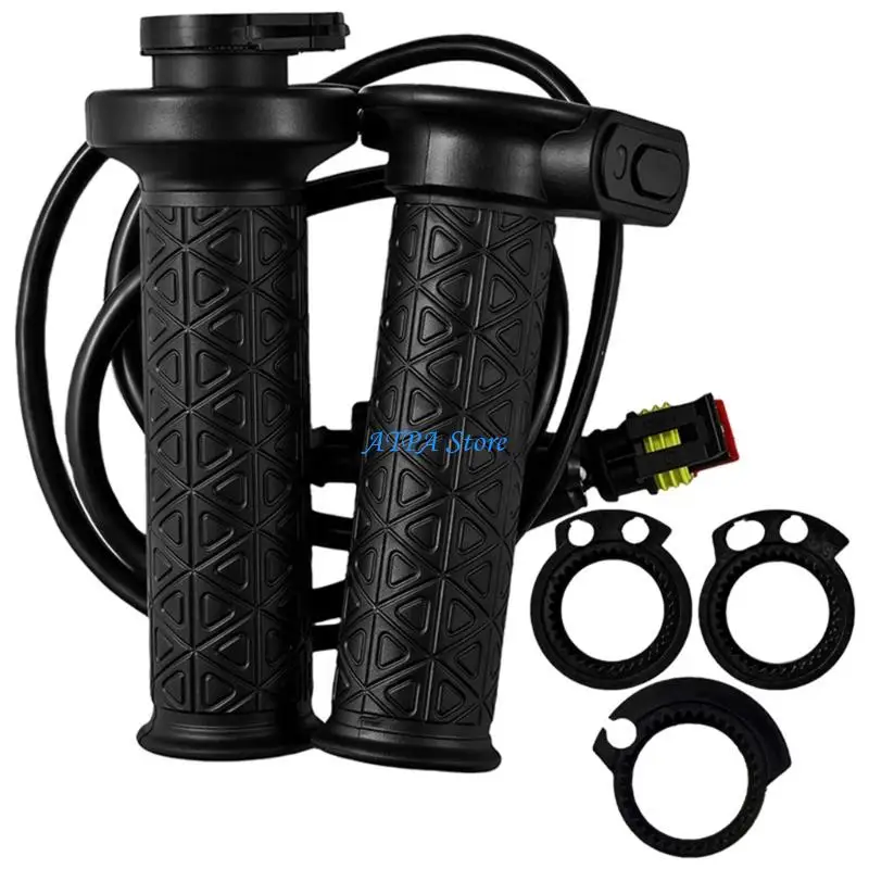 

U13C 7/8" Rubber Electric Heated Grips for Motorcycles Featuring 5 Level Temperature Control Ergonomic Handle Safety Feature