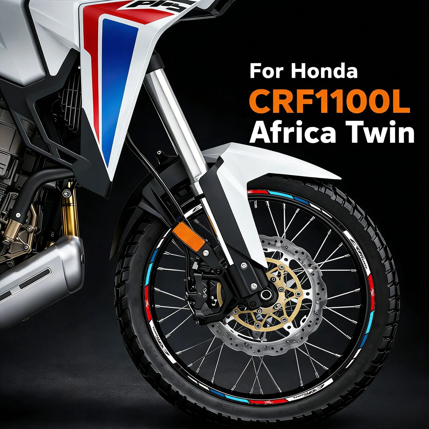 

Наклейки на колеса для мотоцикла Honda CRF1100L Africa Twin Enduro Adventure, водонепроницаемые, передние 21, задние 18, наклейки на обода.