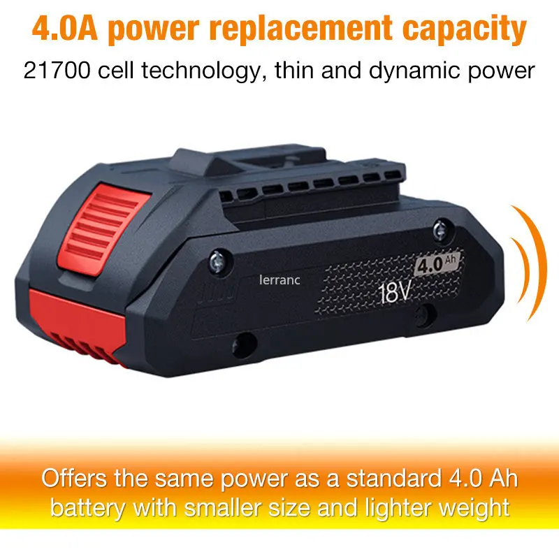 18V 4.0Ah Li-Ion Battery Replacement for Bosch Cordless Tools GBA18V40 Compact Battery 21700 CELLS