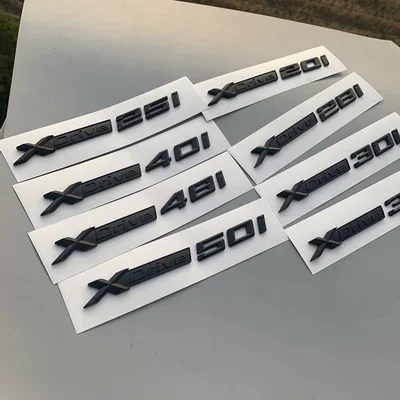 3D ABS Matt Black Car XDrive Logo Emblem Trim Sticker X Drive 20i 25i 28i 30i 35i 40i 48i 50i For BMW X1 X3 X4 X5 X6 Accessories