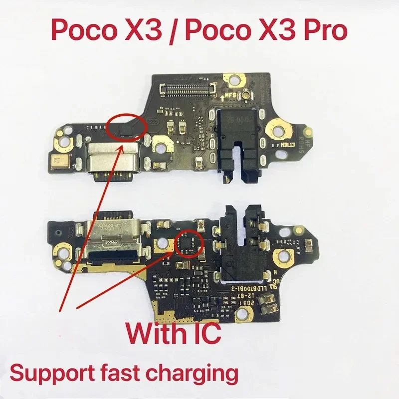 

USB-разъем для док-станции, порт для зарядки, гибкий кабель для микрофона для Xiaomi POCO X3 NFC, глобальная версия Poco X3 Pro
