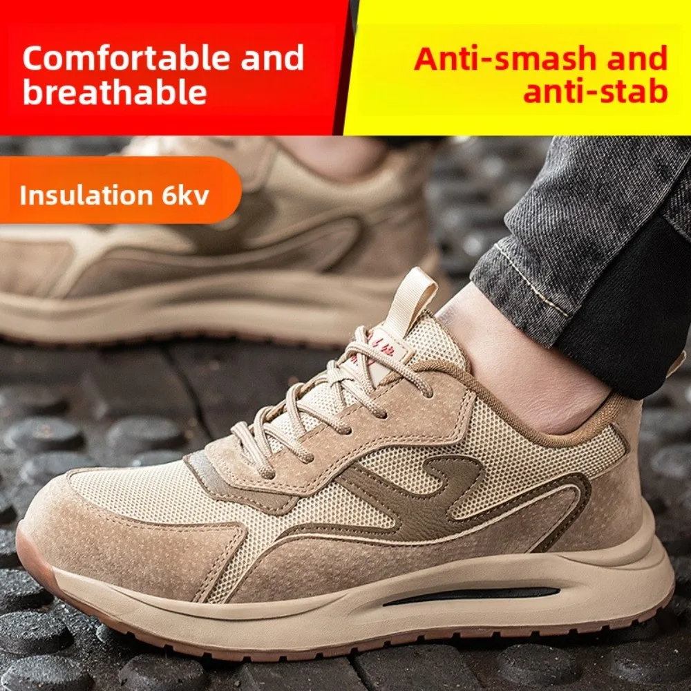 

Men's Lightweight Safety Shoes Anti-Smashing Piercing Construction Work Footwear Electrician Insulated Comfortable Work Shoes