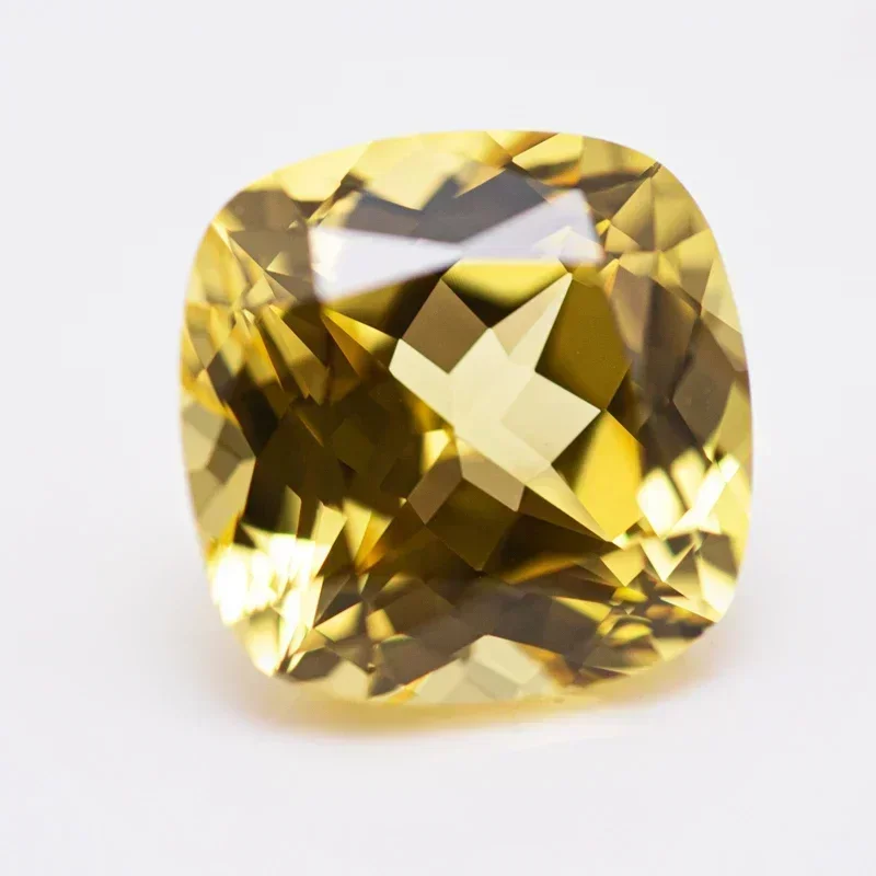 

Высококачественные выращенные в лаборатории сапфиры, свободные камни квадратной формы, VVS1, желтый цвет, бусины для изготовления ювелирных изделий, колец, с возможностью выбора, сертификат AGL