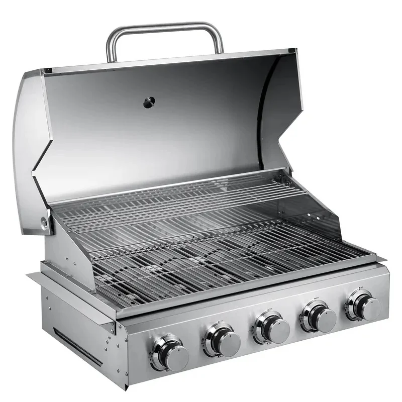 Outdoor 2 3 4 5 Burners Built In BBQ Wholesale Retail Low MOQ Customized Gas Stove Oven Barbecue Grill