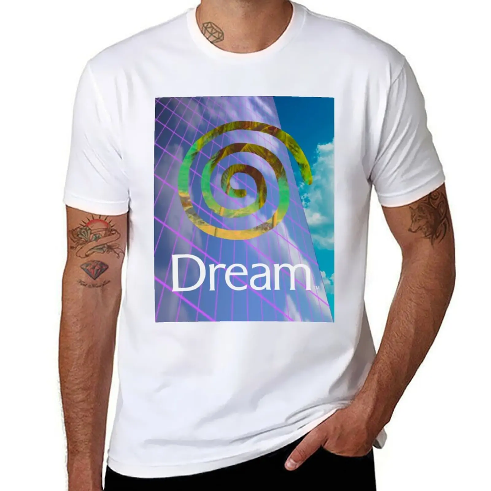 

cotton graphic Dream for Logo t Vaporwave shirts Sega - Dreamcast man shirts T-Shirt t 100% man funny