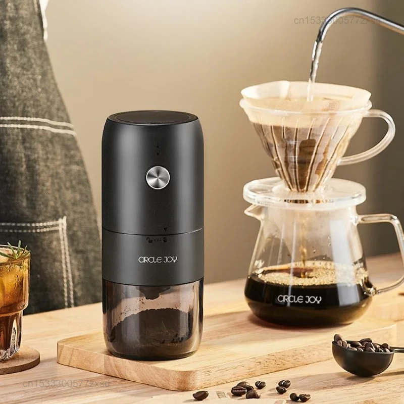 CIRCLE JOY Electric Coffee Bean Grinder Automatic Portable Charging Wireless Mini Coffee Grinder Bean Grinding Machine for Home