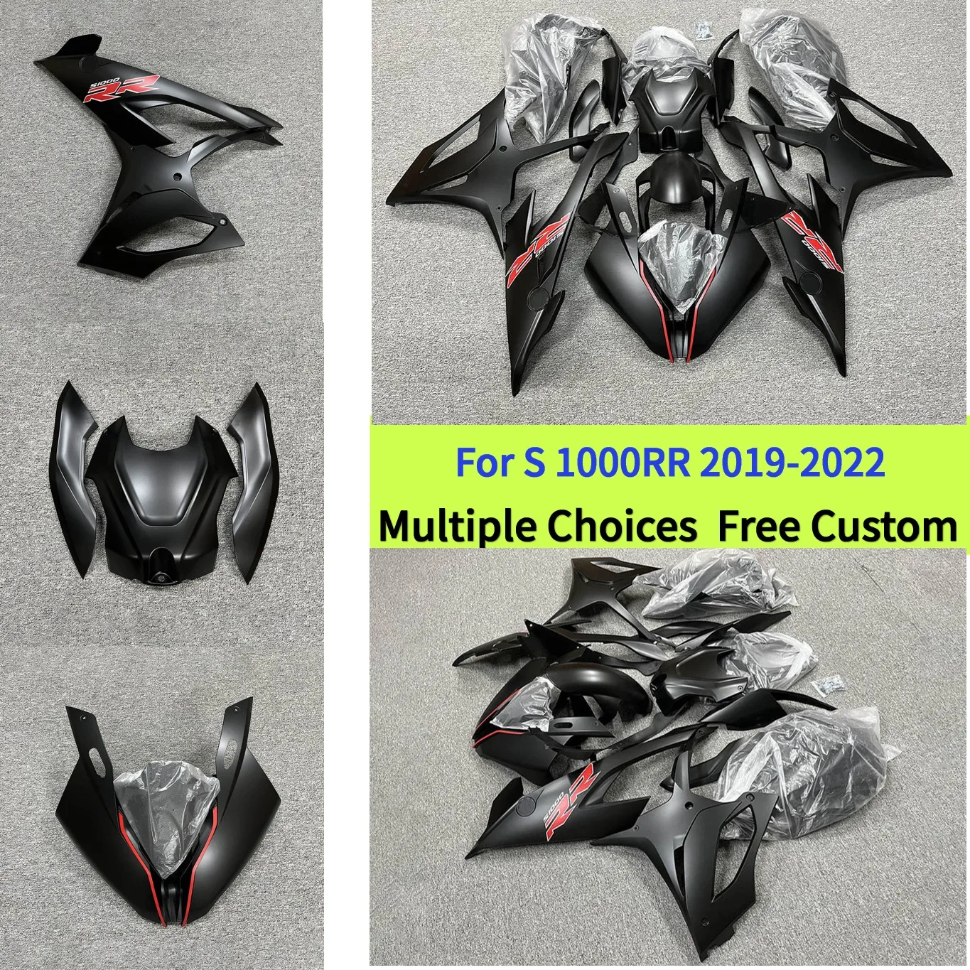 

ABS Plastic Body Fairing Kit For BMW S1000RR 2019 2020 2021 2022 S 1000 RR 19-22 Matte Black Motorcycle Injection Bodywork Set