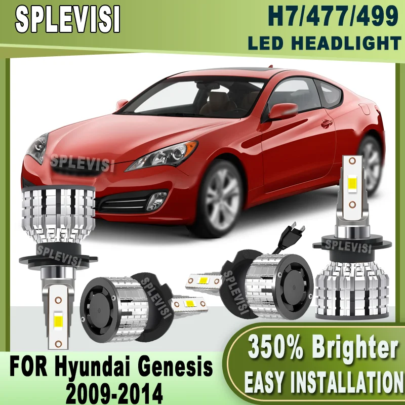 

Shockproof Improve night visibility Plug And Play H7 477 499 led headlight For Hyundai Genesis 2009 2010 2011 2012 2013 2014
