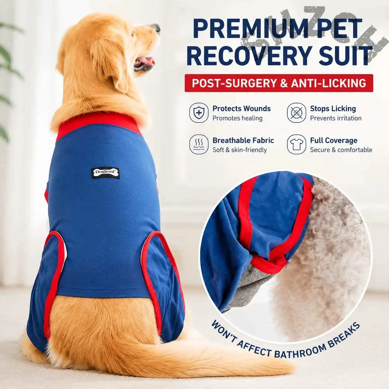 Dog neutering surgery recovery suit to protect wounds and prevent licking weaning suit Post-operative care of female dogs