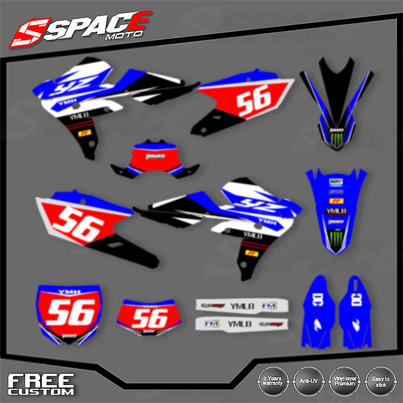 

SPACE Custom Motorcycle Graphics Background Decal for YAMAHA 16-18 WRF450, 15-18YZF450X Stickers Kits 001