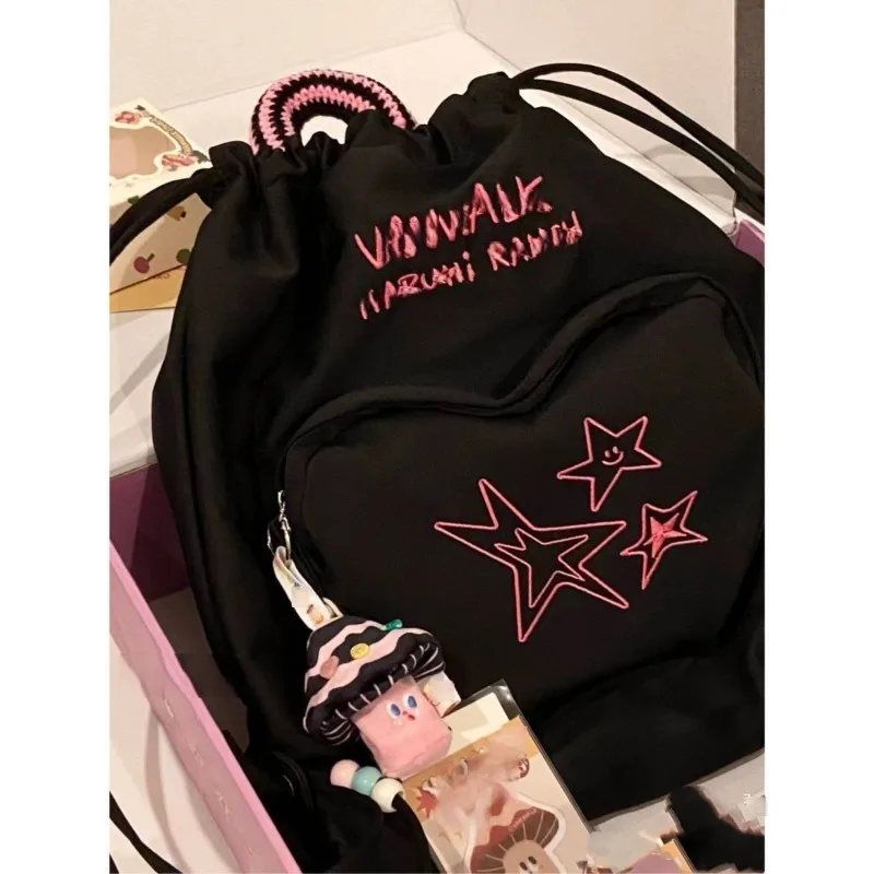 1 Custom Picture Drawstring Bag, Star Drawstring Backpack, Adjustable Drawstring Backpack, Storage Bag