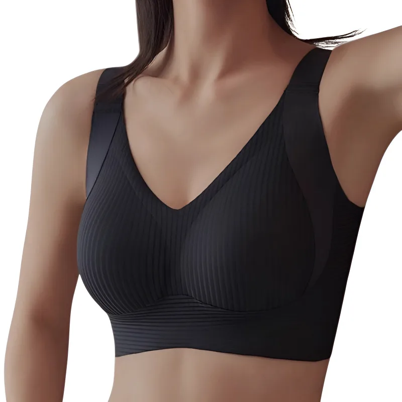 Women's Full Coverage Wireless Minimizer Bra Ultra Thin Breathable Seamless Side Support Lift Anti Sagging No Underwire Bras