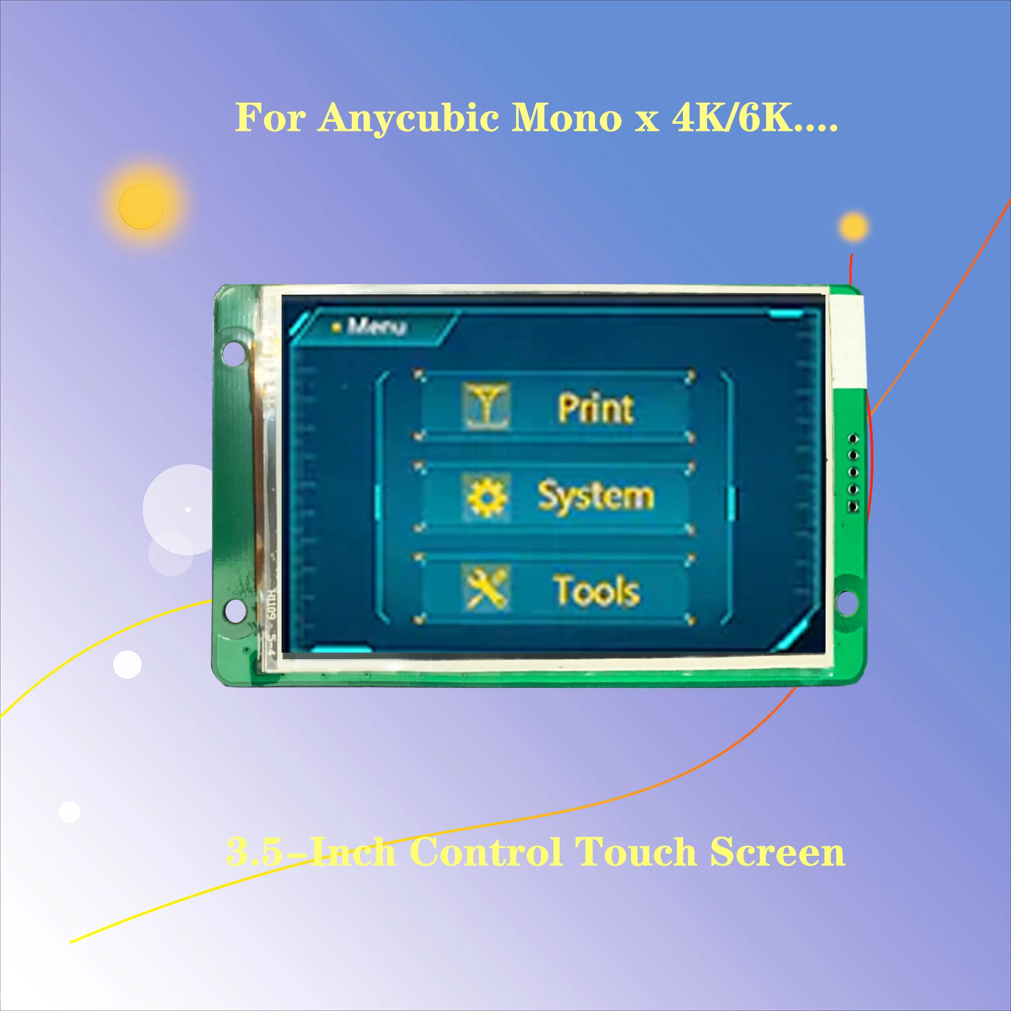 3.5-inch control touch screen for Anycubic photon mono X 4K /6K operate UI display click to printed screen resistive face-plate