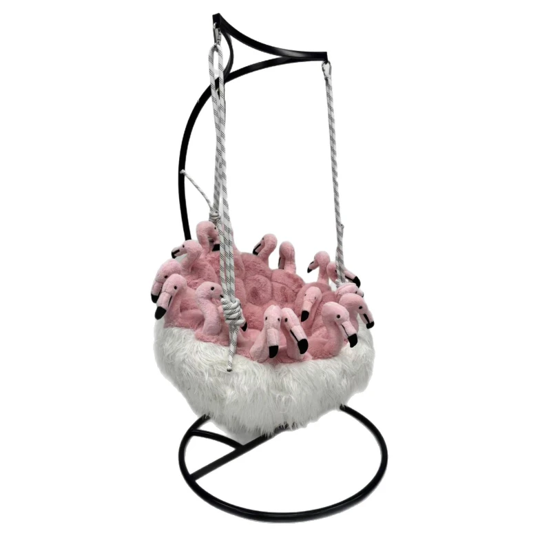 Rocking chair creative personality art doll doll flamingo lazy chair sofa plush hanging basket