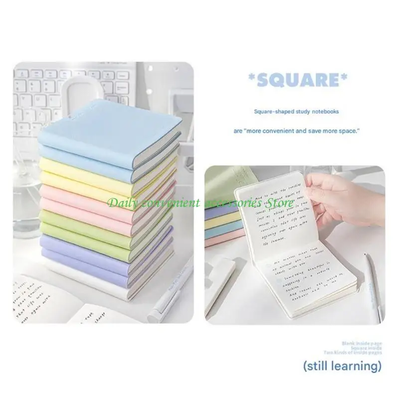 97QB Buku Catatan Kulit Softcover 80 Lembar Buku Catatan Menulis Jurnal Saku Tidak Bergaris untuk Membuat Sketsa Jurnal Inci