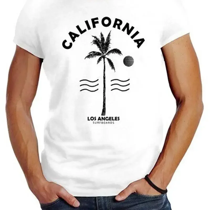 Sommer Herren Retro-Design Palm Sea Sun Neverless ®   T-Shirt