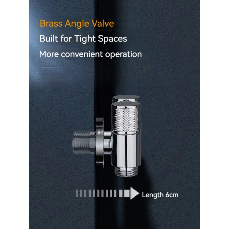 Using High-Quality Ceramic Valve Core One-In Two-Out Thickened Brass Angle Valve