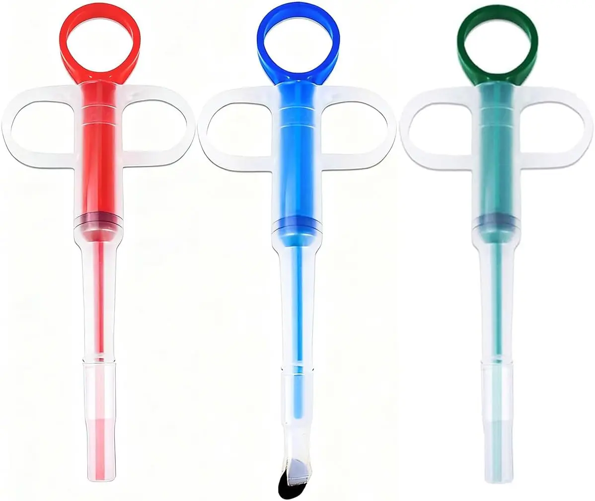 3-piece pet medicine tablet injection syringe piston-type tablet presser suitable for small cats and dogs soft head push