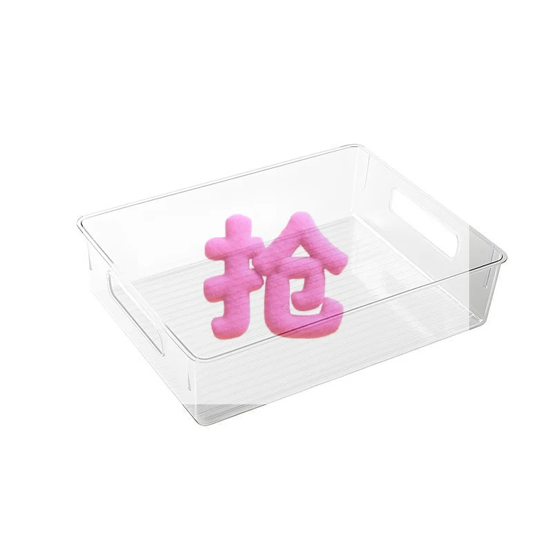 Anti-Wrinkle Clear PET A4 File Storage Box -Stackable Desktop Document Organizer Case For Office & Student Desk
