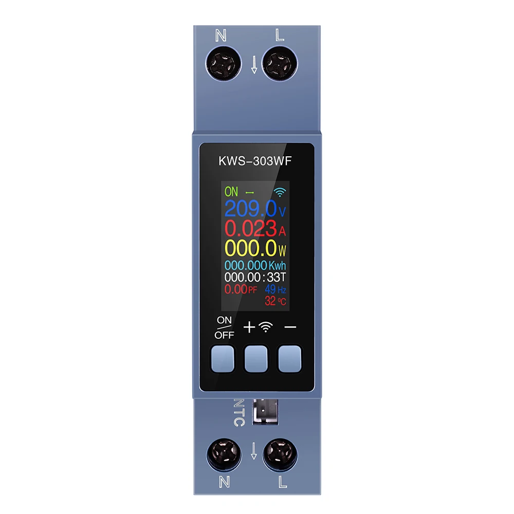 Ranlraka KWS-303 AC Meter Digital Display Multifunctional Guide Voltage Ammeter Volt Amp Watt Meter Electricity Tester