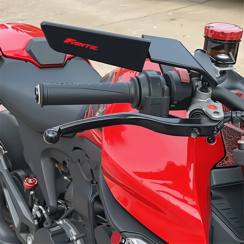Adjustable Motorcycle Wind Wing Stealth RotateSide View Mirror For FANTIC CABALLERO TRACK 125 RALLY/SCRAMBLER 500 XE125 alloy