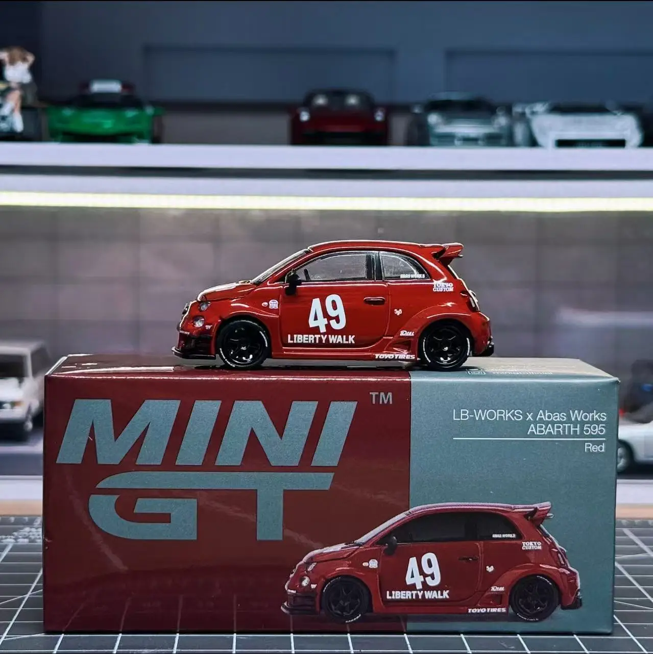 

MINIGT 963 В наличии 1:64 LBWK LB-WORKS Abas Works Коллекция игрушек ABARTH Литая под давлением модель