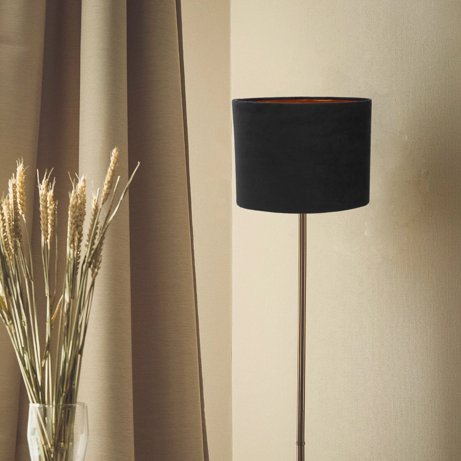 

Oval Fabric Lampshade Light Black Lampshades Frame Cover Table Candlestick Office