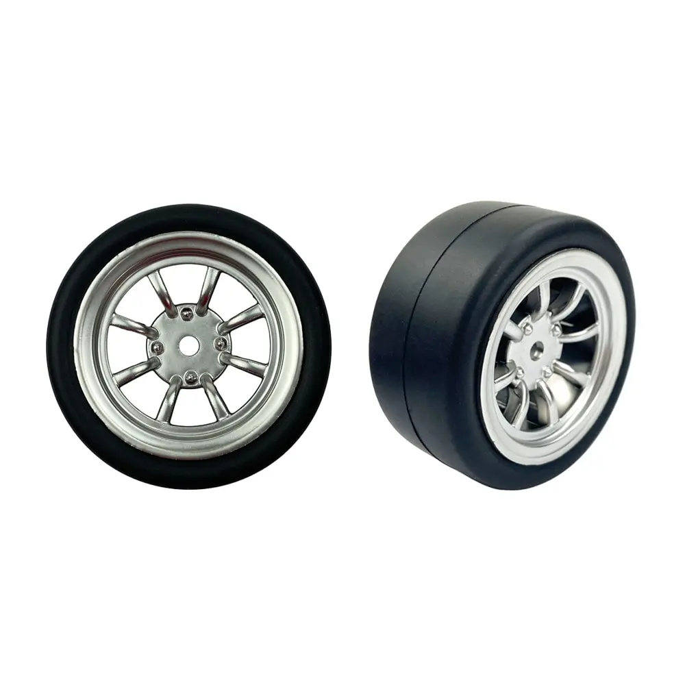 1 Set of Rubber Tires Drift Upgrade Wheels Soft Tires Suitable for WPL D12 D42 Remote Control Car Spare Parts Modifications