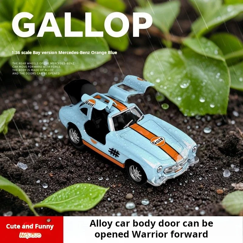 รถโมเดลโลหะผสมสเกล 1/36 รุ่น Gulf Oil Series Classic Retro Coupe ของสะสม ของเล่นรถยนต์ ของขวัญวันเกิด