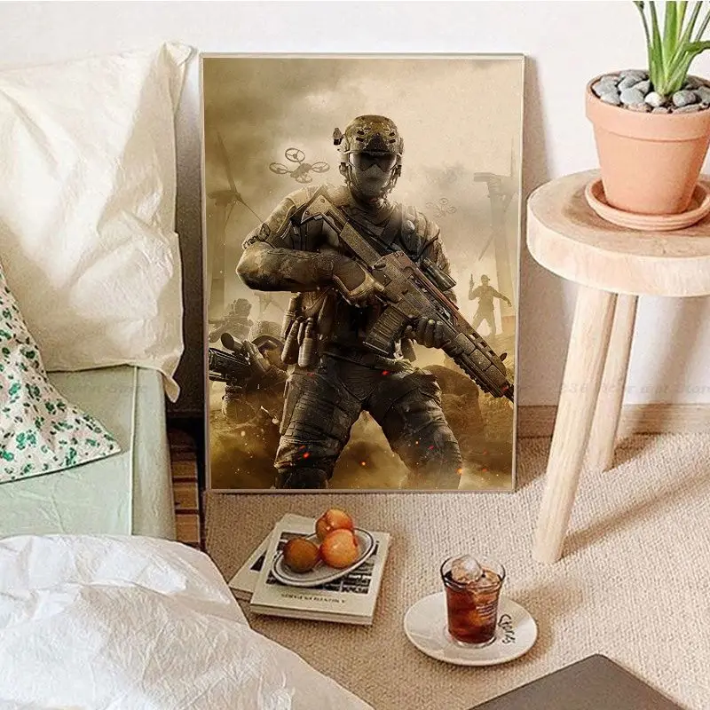 Call of Duty Classic Anime Poster Kraft Paper Prints and Posters Aesthetic Art Wall Painting