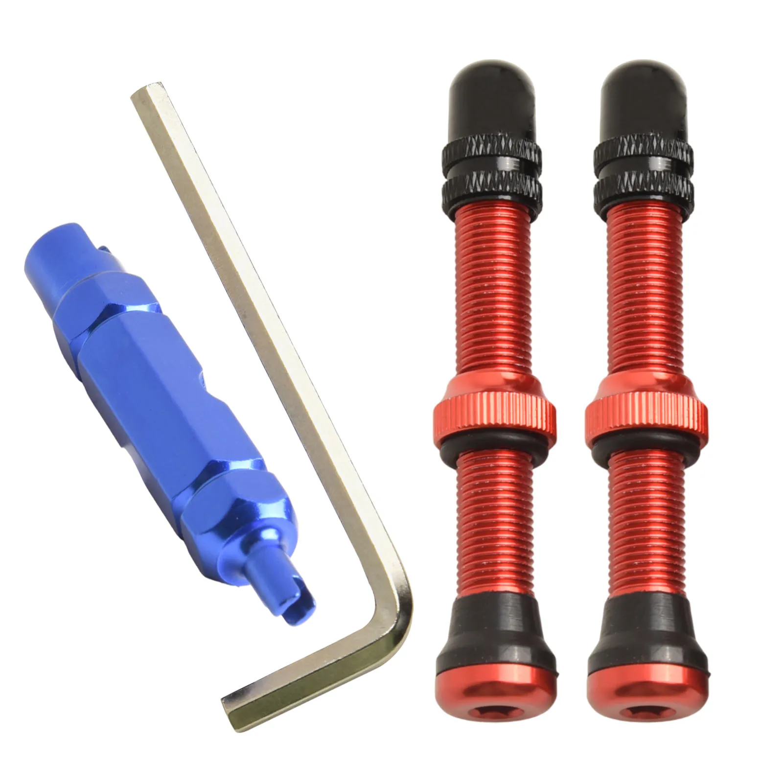 For American Style Valve Aluminum Alloy Valve Tubeless Vacuum Valve Bike Maintenance Anodized Oxidation Excellent Resistance