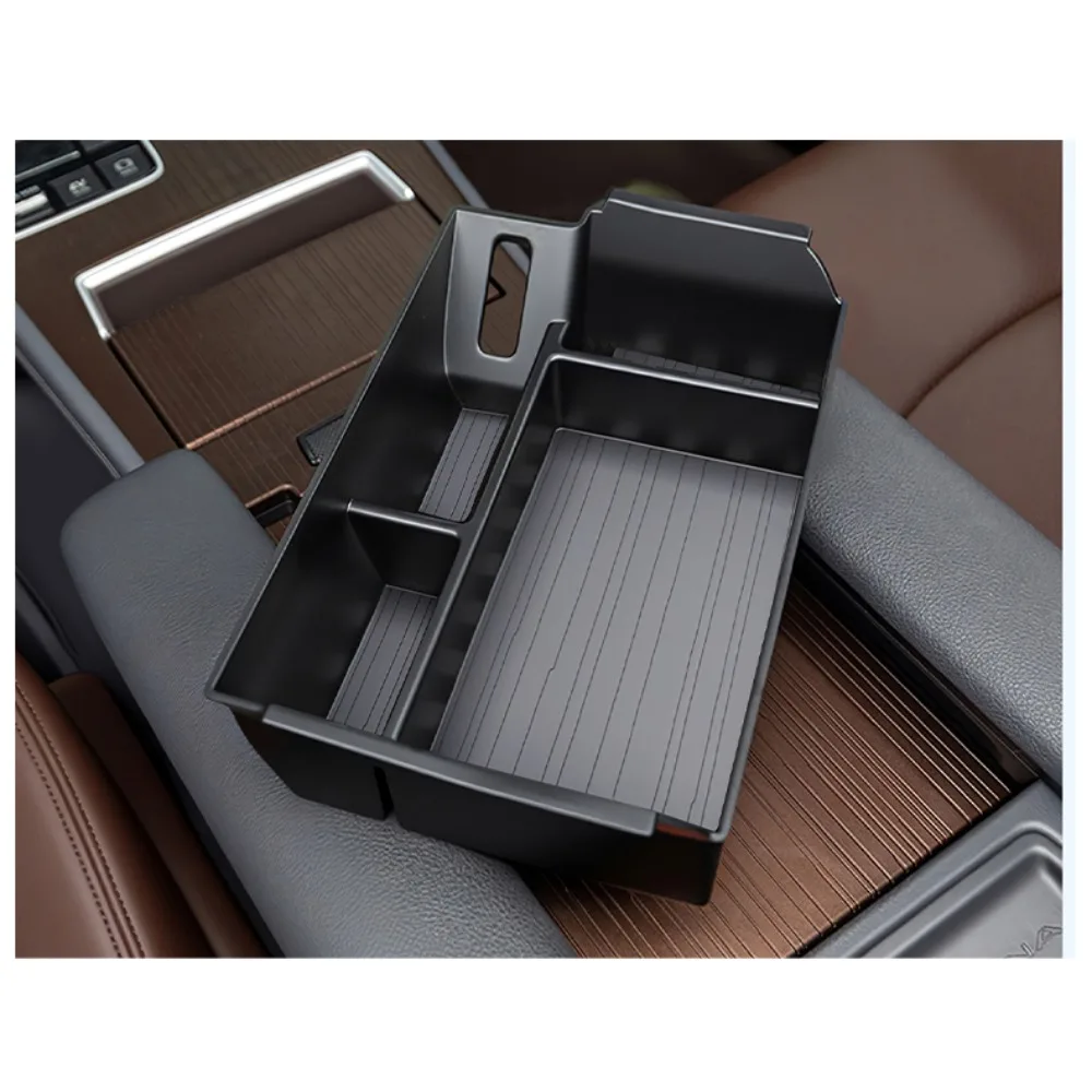 Für Toyota Sienna 2021-2026 Armlehnen-Aufbewahrungsbox Mittelkonsolen-Organizer Ablage Schwarz Innenausstattung Zubehör Upgrade-Kit Plus – Detail 11