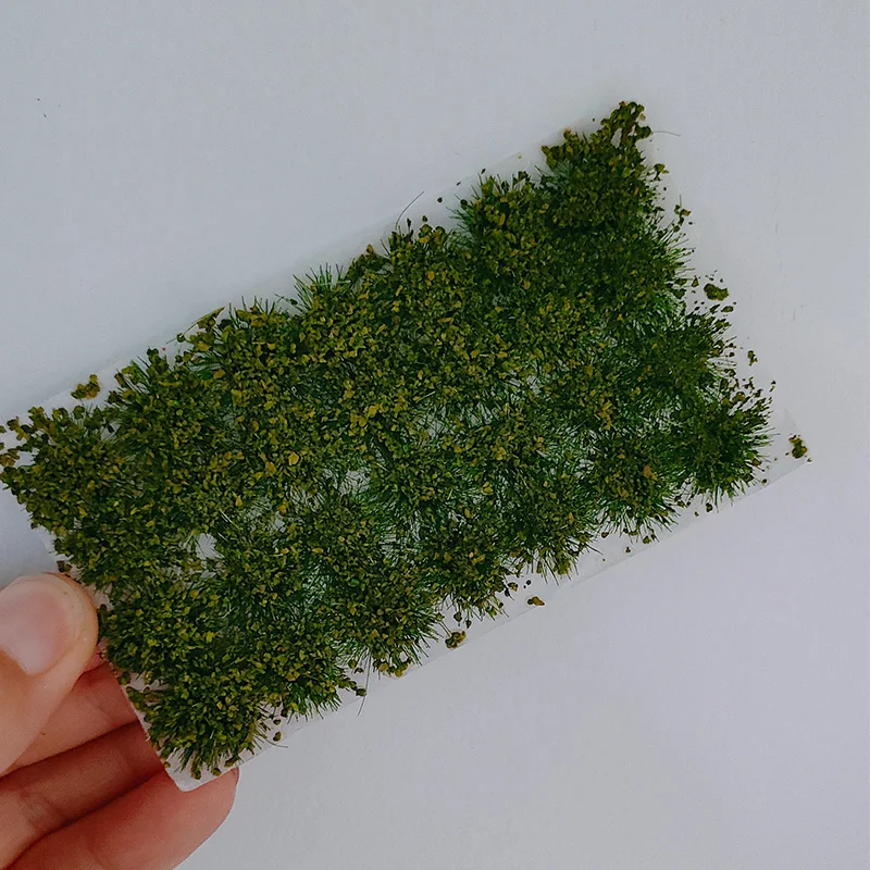 28 개/상자 소형 녹색 잔디 숱 모델 키트 시뮬레이션 덤불 식물 클러스터 장면 재료 디오라마 액세서리