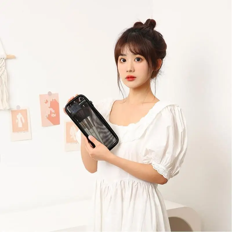 Borse da trucco a maglia con cerniera con cerniera organizzatore cosmetico per borse da toeletta da viaggio da viaggio 547a