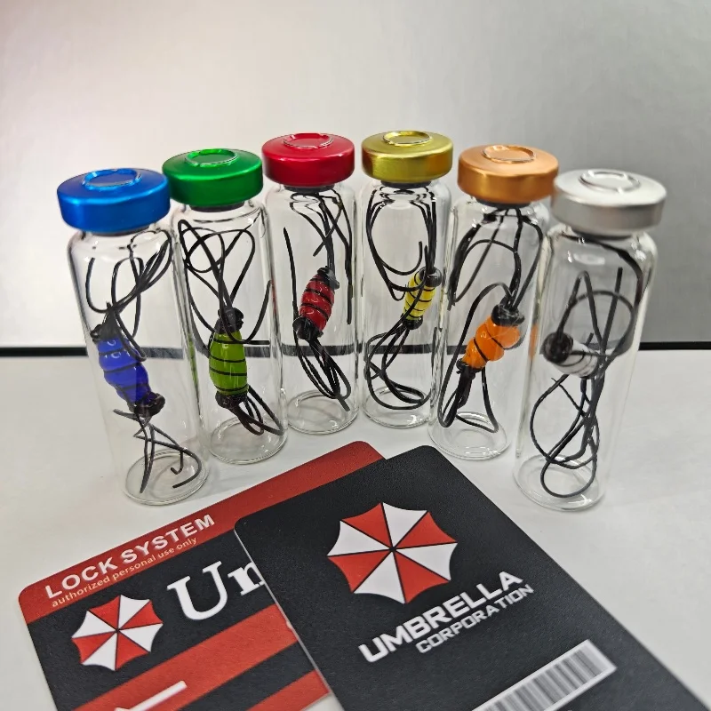 New Arrival Resident Evil Las Plagas Parasite Virus Sample Vial Action Figure Model Display Collectible Biohazard Merch Toy Gift