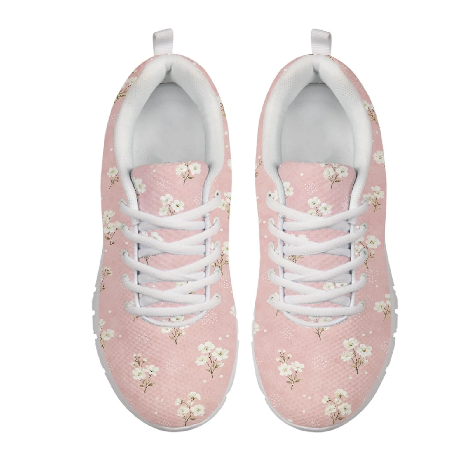 Coloranimal Flowers Slip On Running Sneakers Mesh & EVA Sole Running Shoes Lace-up Slip on Tennis Shoes for Women