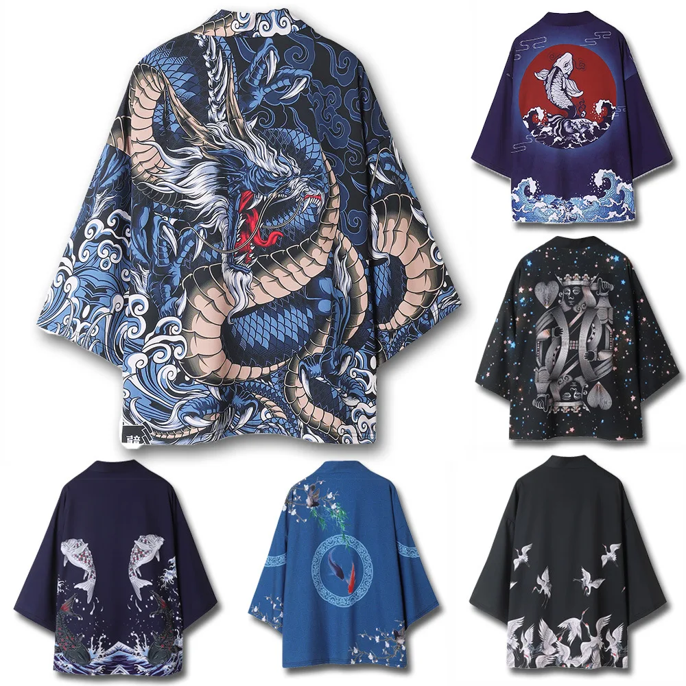 

Japanese Traditional Streetwear High Quality Kimono Casual Sun-Protective Clothing Summer Women's Print Daily Comfort Cardigan