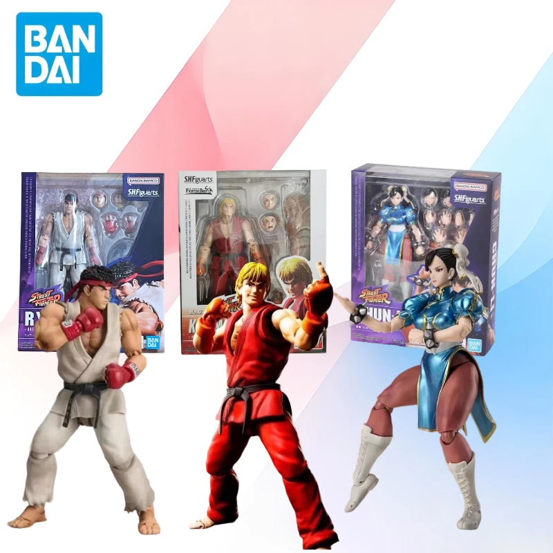 

BANDAI SHF Chun-li Ken Ryu Action Figures STREET FIGHTER Plastic Model Toys Original Box Collection Toys for Boys Gifts for Boys