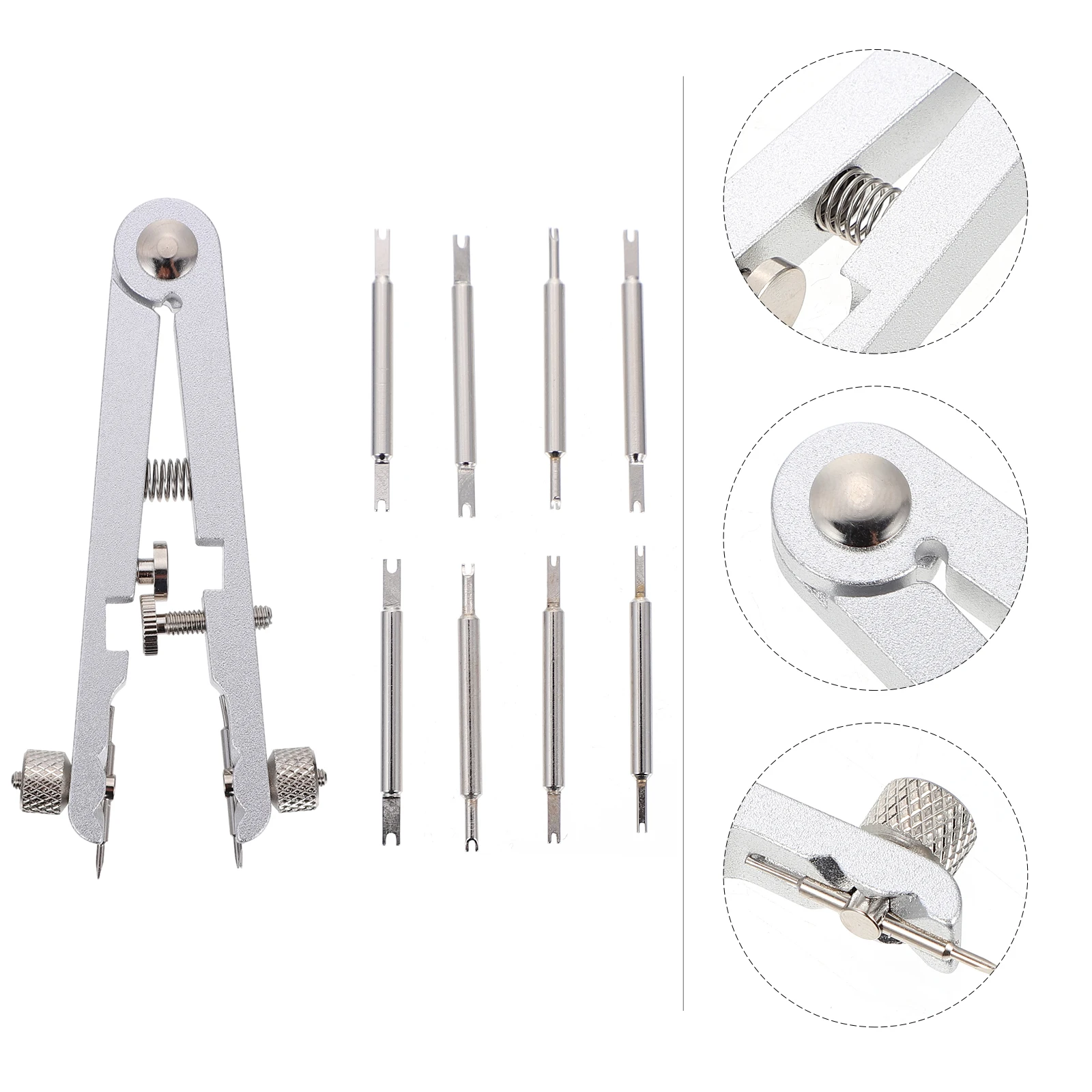 

1 set Spring Bar Plier Watch Repair Tool Durable Alloy Steel V shaped Strap Clamp Lightweight Bracelet Remover Fix Link