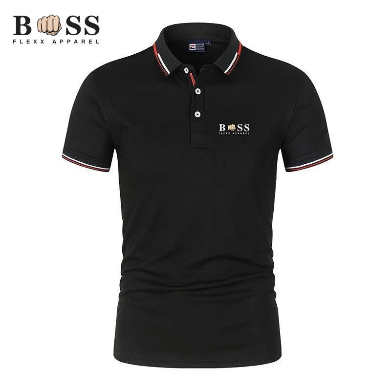 Men\'s short sleeved polo, business casual shirt, tight fitting, fashionable, summer novelty, 2024