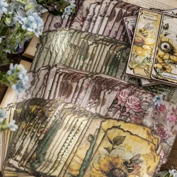 JIANQI 30pcs/pack Decor Scrapbook Vintage Materials Paper Combo Kit DIY Junk Journal Collage Photo Album Retro Background Paper