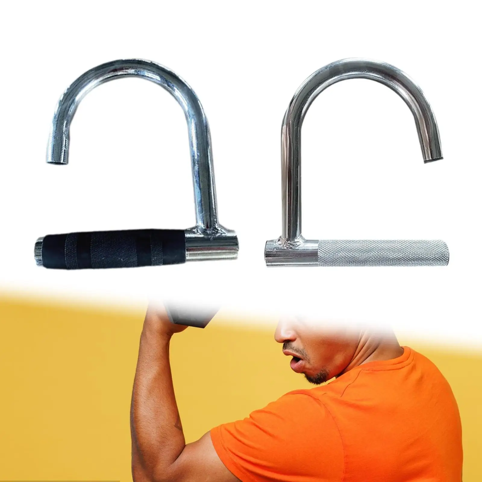 Resistance Band Handle Non Slip Multifunctional Grip Steel Fitness Handle