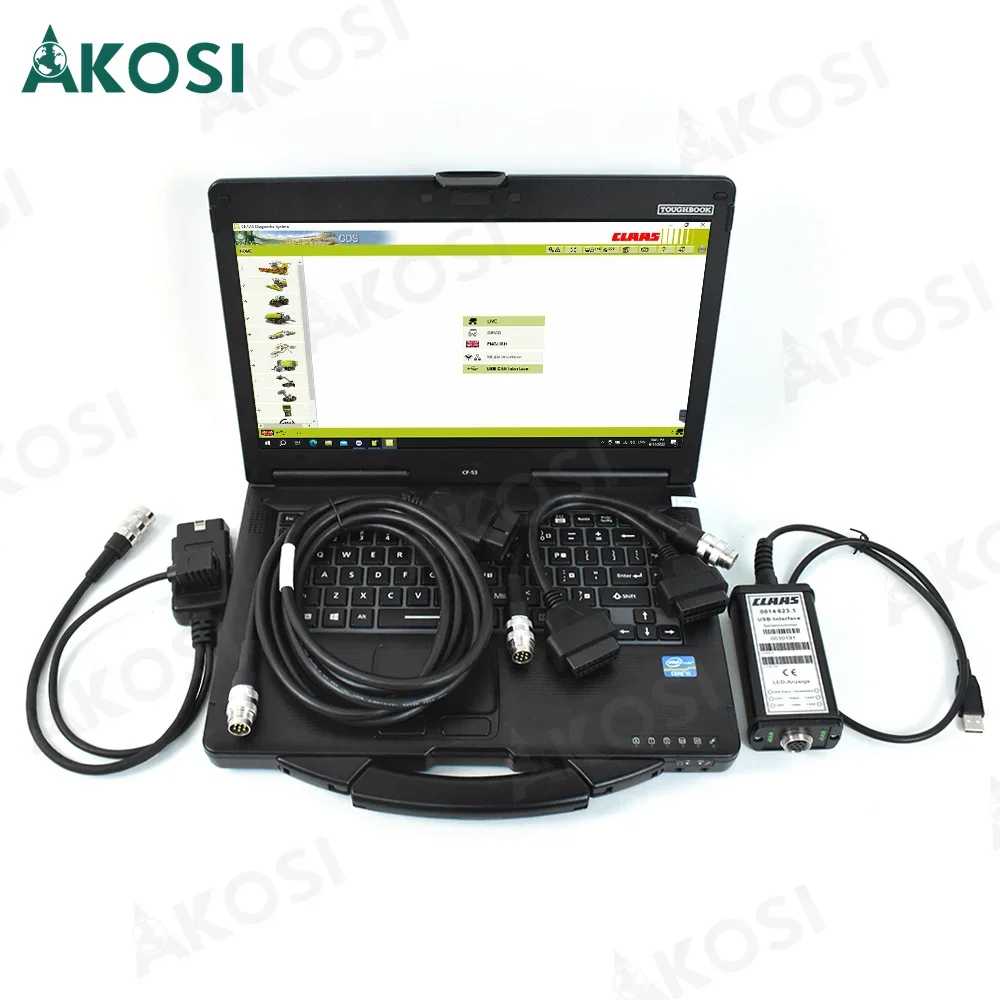 

For CLASS agriculture tractor construction truck diagnostic for Claas simulator p/n14204140 cable and CF53 laptop