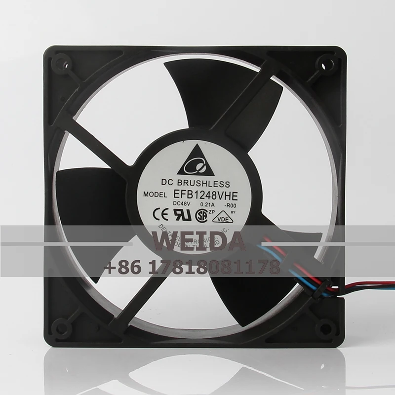 

EFB1248VHE Case Cooling Fan for DELTA 120X120X38MM 48V 0.21A 12CM 12048 Inverter High Airflow