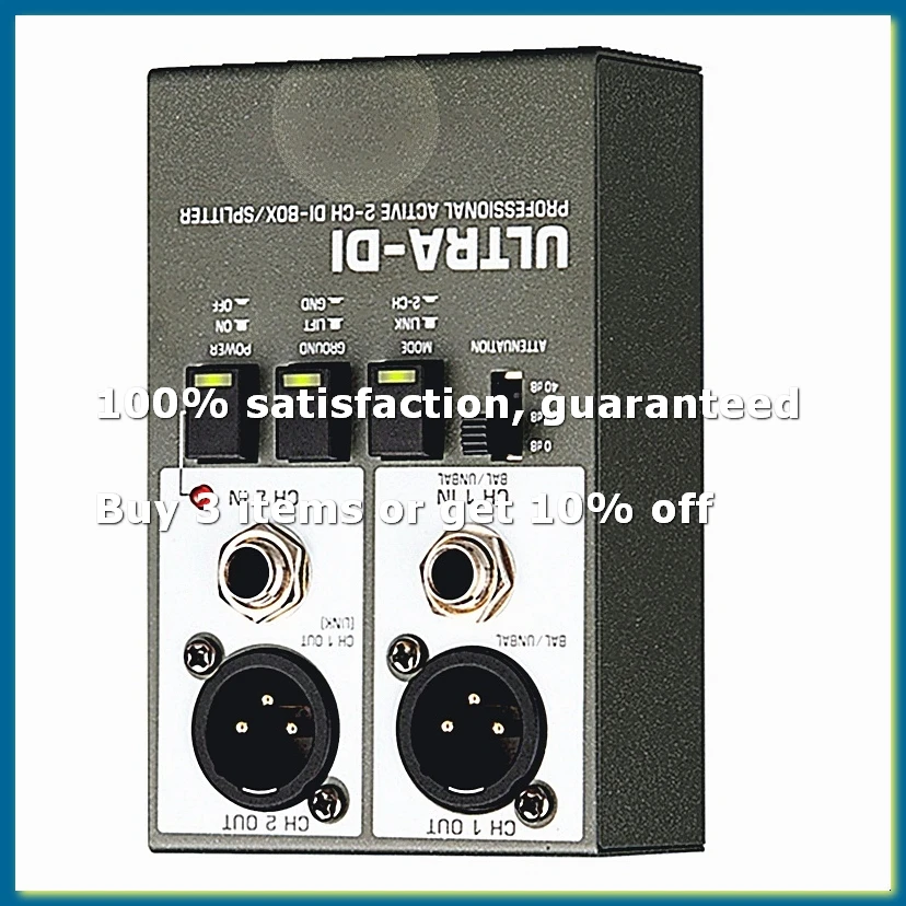 New DI Box Audio Active 2-Channel High Frequency Interference Guitar Instrument for Stage Audio Isolator-ANKL