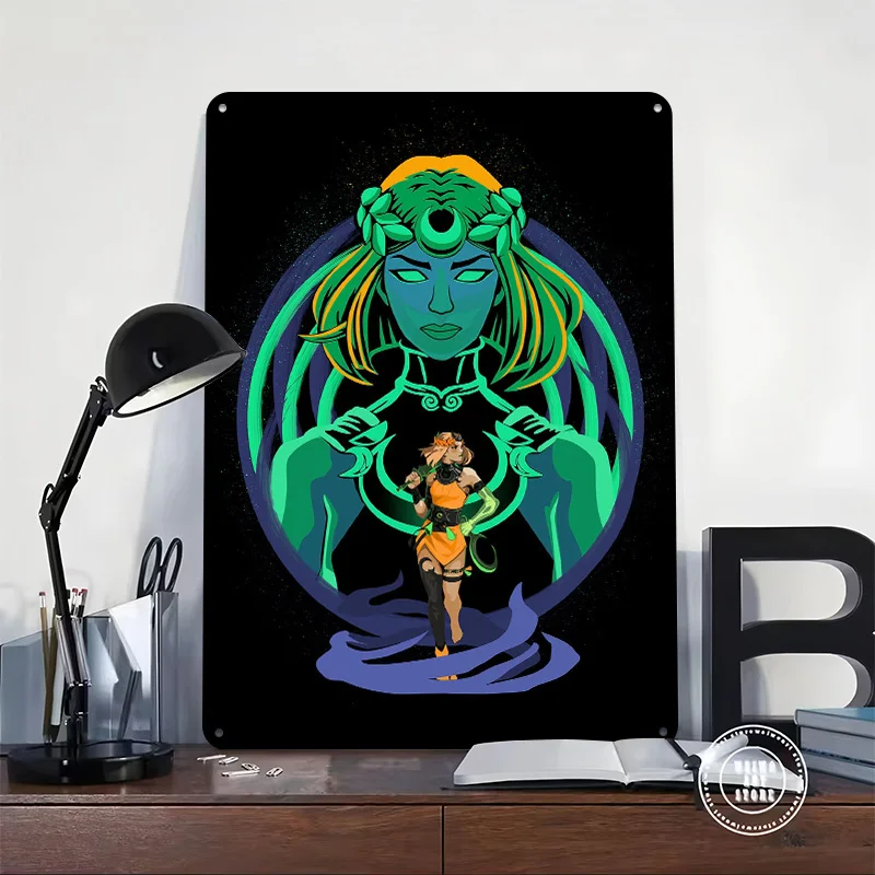 Hades Game Character Poster Customized Vintage Metal Signs Wall Art Retro Tin Plaque for Mancave Bar Accessories Home Sign Room