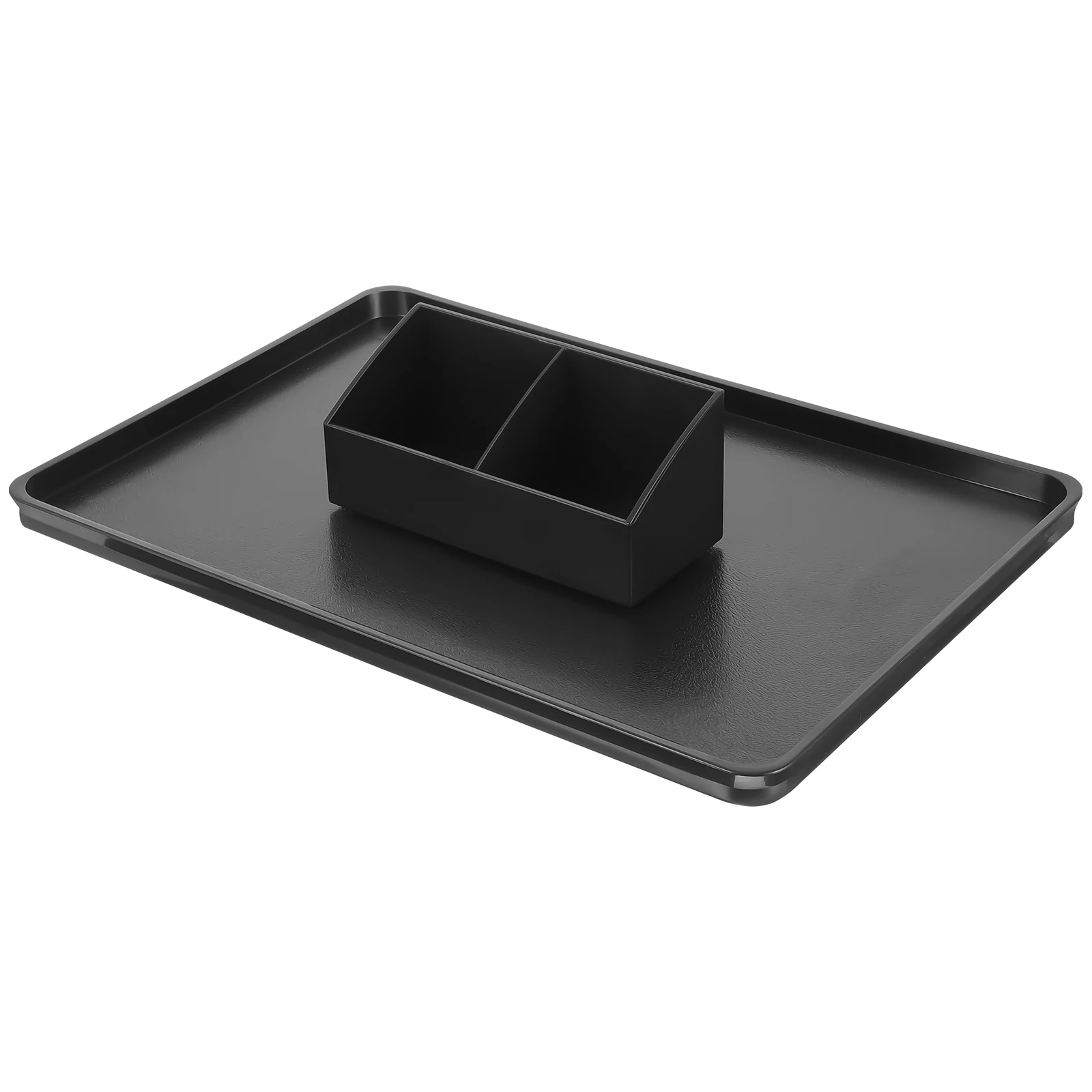 

Plastic Tea Serving Tray Reusable Portable Snack Black Fruit Dessert Plate Kitchen Accessories Tea Bag ganizer