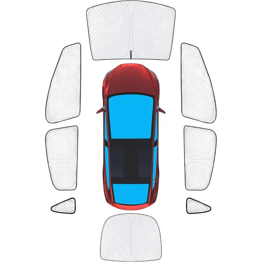 

8pcs Full Window Sun Shades Custom Fit for Tesla Model X 20162025 Accessories Privacy Car Window Covers Sunshade for Windshield