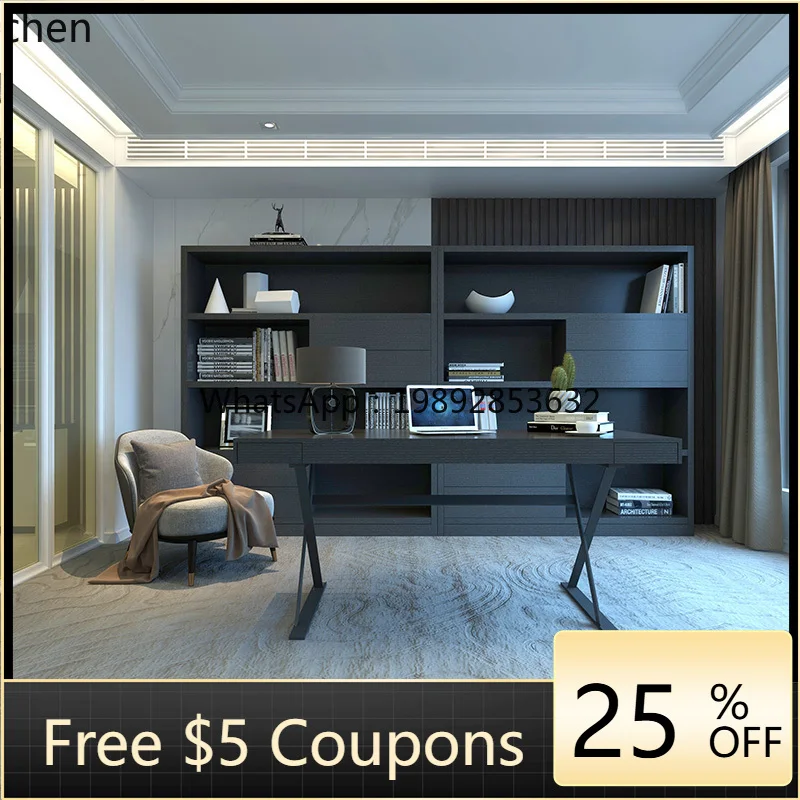 

Modern Furniture Study Bookcase Combination Storage Cabinet Light Luxury Cabinet